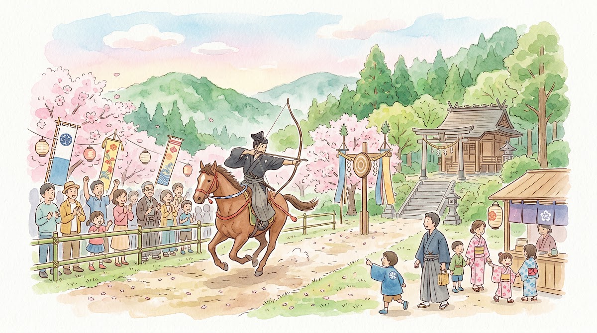 北条流鏑馬 八王子馬上弓くらべ×日本歴史伝統文化が4/4〜5に八王子ひよどり山キャンプ場で開催！_ogp